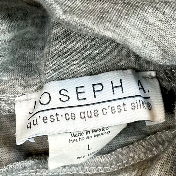 Joseph A. Women’s Gray Turtleneck Top Button Sleeves Large - Picture 7 of 11